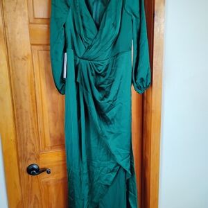 Azazie Emerald Long Sleeve Gown